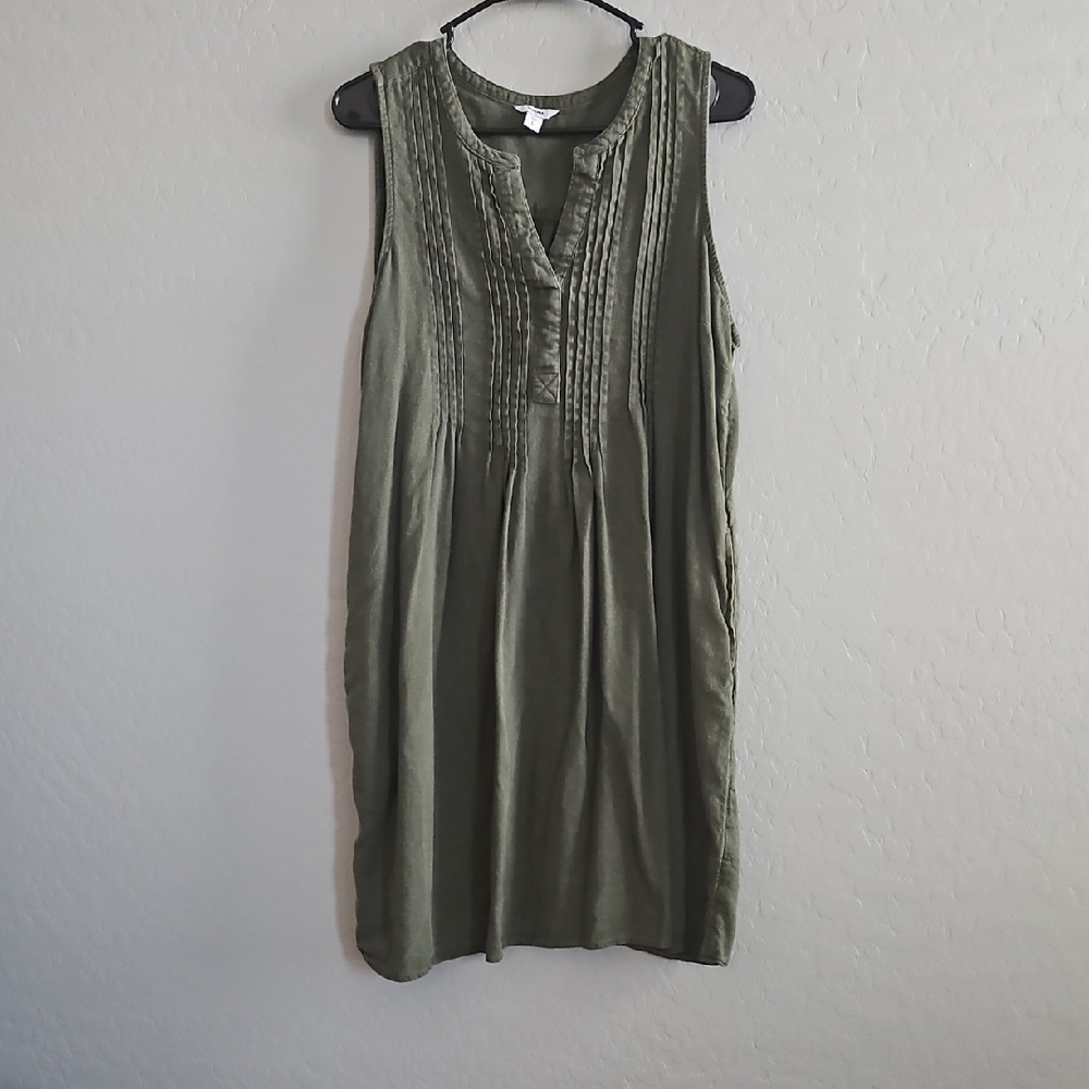 Sonoma Olive Green Sleeveless Mini Dress